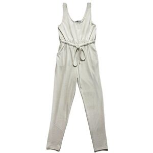 Audrey 3+1 Cream Corduroy Stretch Jumpsuit S